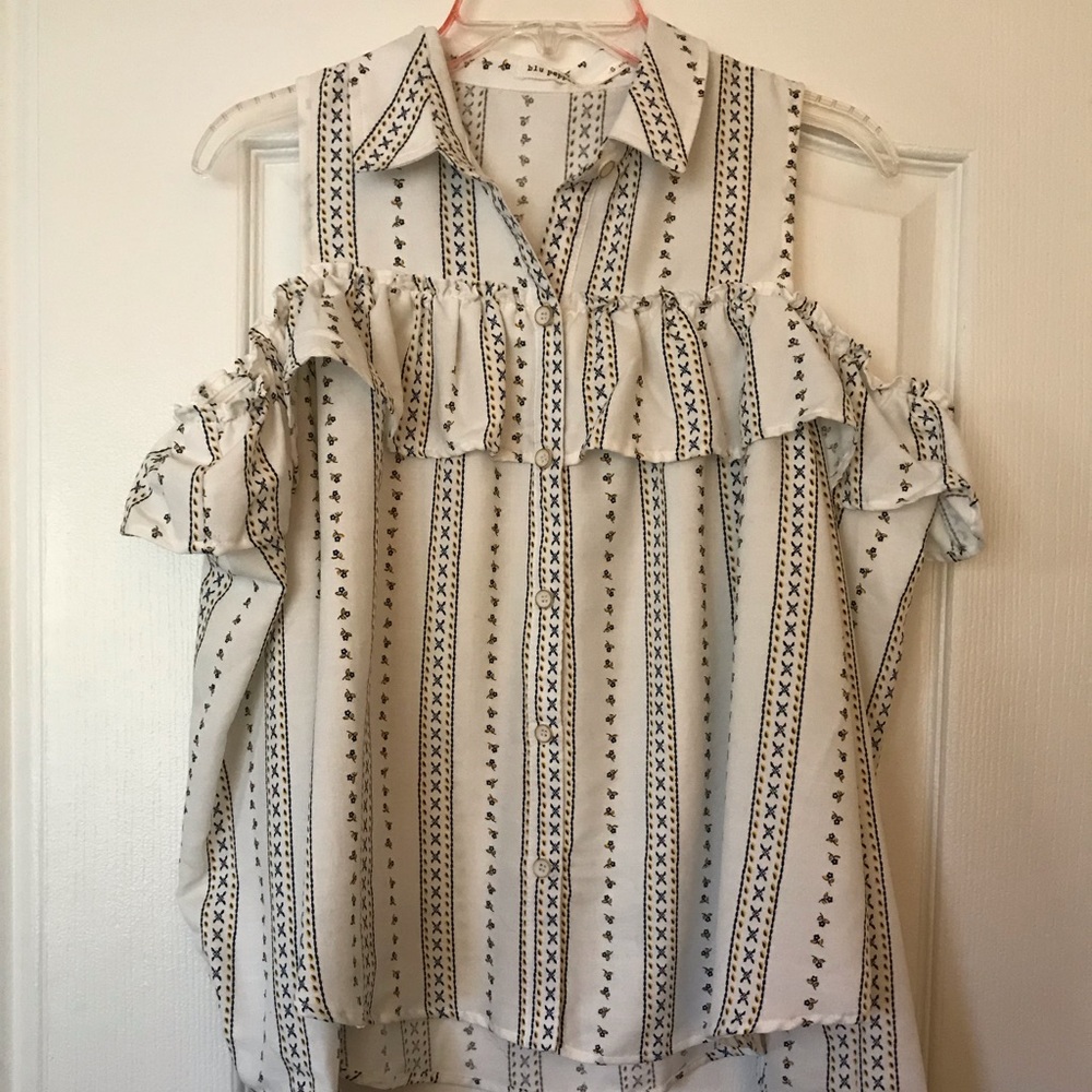 Blu Pepper Button Down Blouse - image 1